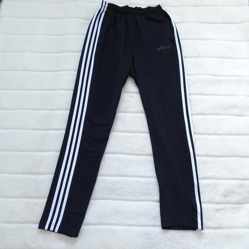 Adidas Athletic Jogging Soft Black Pants Small